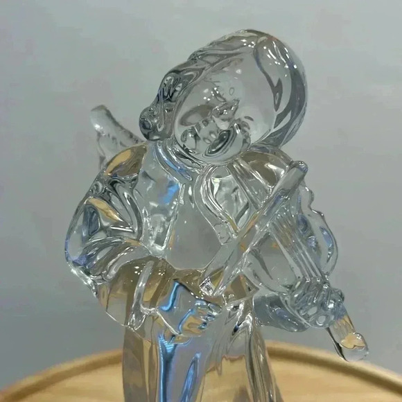 Mikasa Crystal Angel Figurine with violin 8” tall Germany Herald collection - Picture 2 of 7